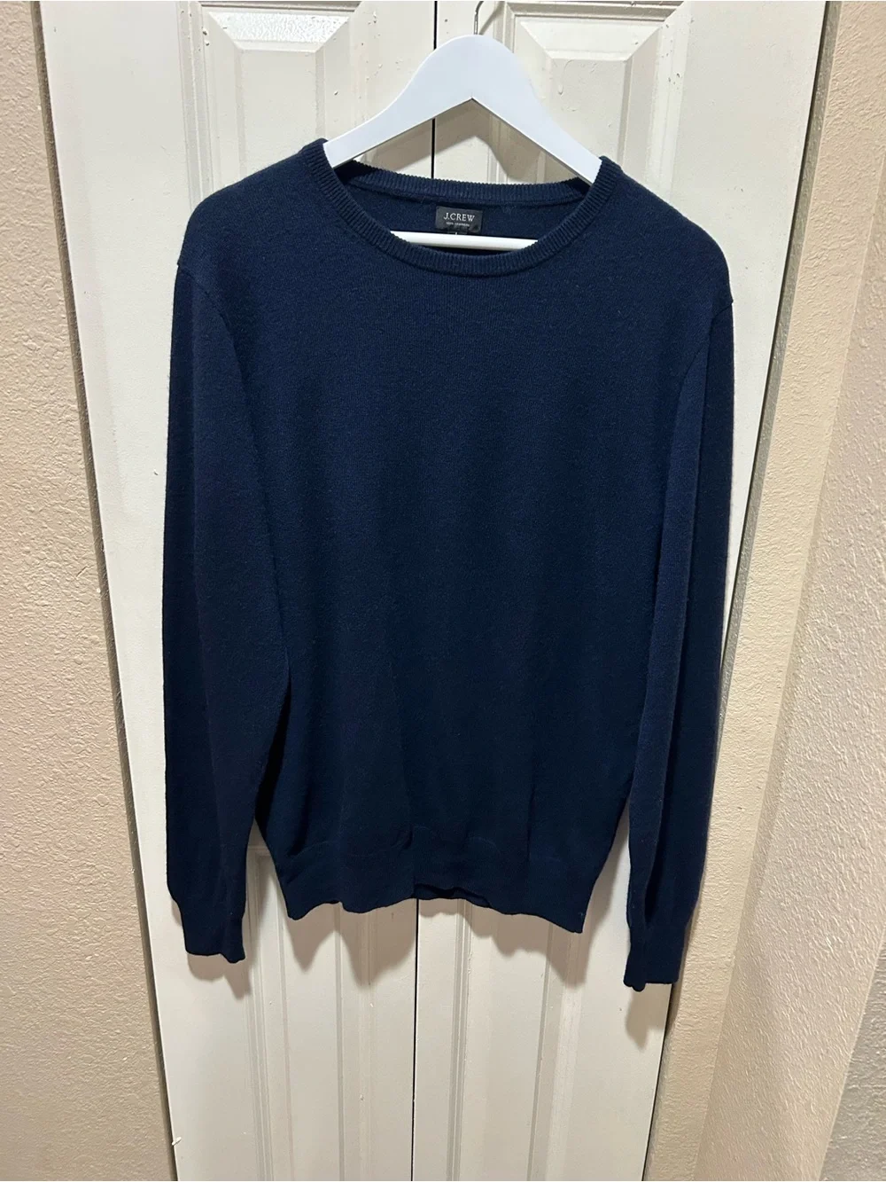 J.Crew 100% Cashmere Crewneck Sweater in Navy , Large